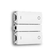 Smartkontakten Zigbee kontakt/lysdæmper til LK Fuga, tænd/sluk tangenter i hvid med Baseline 63 ramme