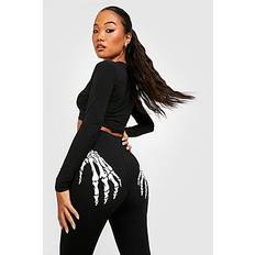 Petite Abi Skeleton Hand Print Halloween Leggings