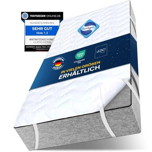 LILENO HOME Matratzenschoner 90x200 cm - Matratzenauflage 90x200 atmungsaktiv u. waschbar- extra weicher Matratzenschoner als Matratzen-Cover u. Schoner für Topper, Boxspringbett u. als Unterbett