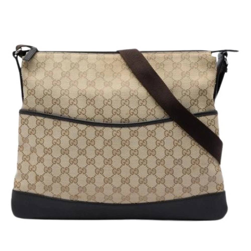 Gucci Vintage Pre-owned Vintage Canvas Crossbody Bag - Vintage - Dame - Beige - ONE SIZE - Uld