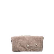 STINE GOYA Paris, 1886 Embellished Faux Fur La - Kuvertväskor - GREY / beige