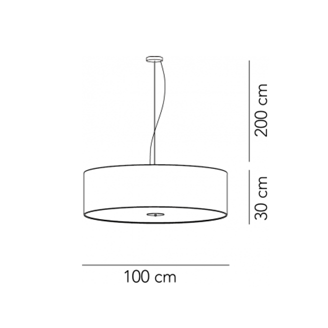 Cilindro pendel Modoluce - 100 cm 1 x 57W LED 2700K 8750lm TRIAC dæmp