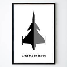 Grafisches Poster: Saab JAS 39 Gripen von Bengt Grönkvist