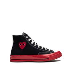 Converse - CdG x Chuck Taylor 70 höga sneakers - unisex - kanvas/gummi - 3 - Svart