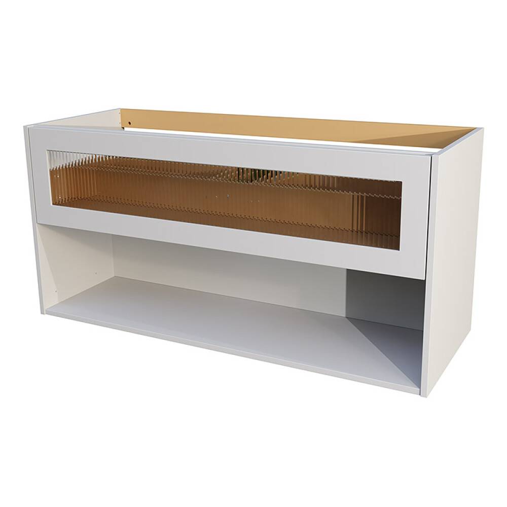 TVÄTTSTÄLLSSKÅP CAMARGUE AURA 1 LÅDA & BOX 120CM LINJEGLAS LJUSGRÅ