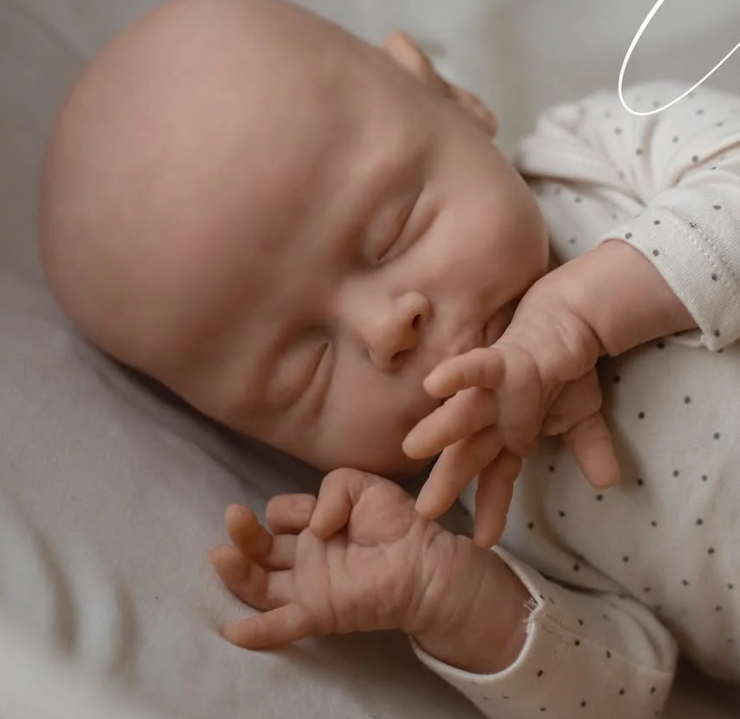 NPK 19inch Christopher Reborn Doll Kit Unpainted Unassembled with Cloth Body DIY Artist Doll Parts No Toy Included