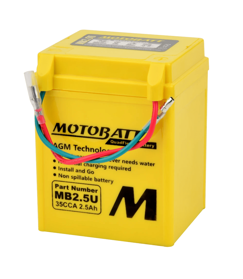 Motobatt – 12 V 2,5 Ah 40 A AGM-batteri – MB2.5U