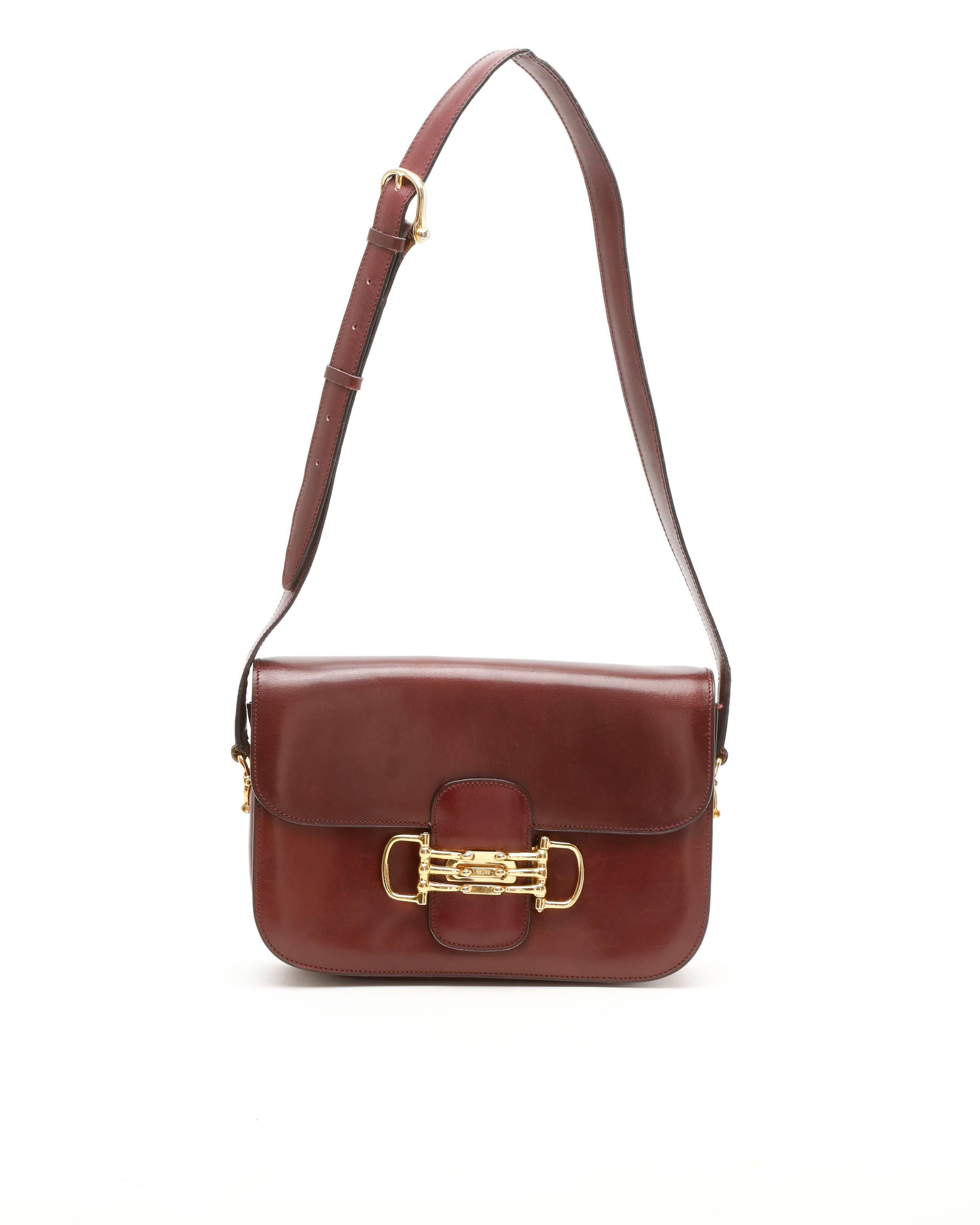 Céline Celine Horsebit Bag - Burgundy - One Size