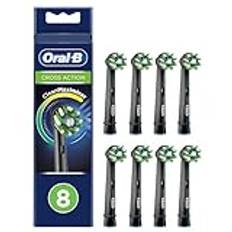 Oral-B Cross Action Svarta Borsthuvuden, 8-pack
