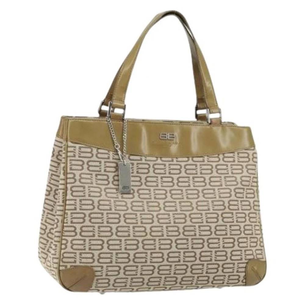 Balenciaga Vintage Pre-owned Vintage Canvas Håndtaske - Vintage - Dame - Beige - ONE SIZE -