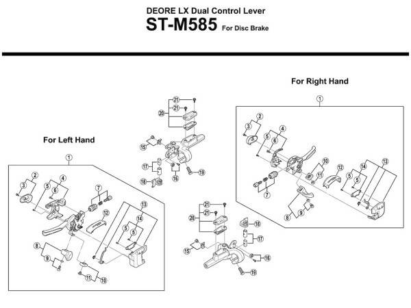 Shimano skiftegrebsenhed venstre til ST-M585