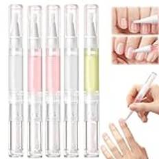 Radiant Nail Growth Oil, Kosmetika Nail Growth Oil, Nail Oil Nagelbandspennor, Nagelband Revitalizer för Agnail Nourish Skin Nagelvård (5 Pcs)