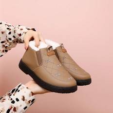 2024 Casual Warm Thermal Lined Caterpillar Snow Boots With Non-Slip Outsole, Fashion & Comfortable - Brown - CN35,CN36,CN37,CN38,CN39,CN40