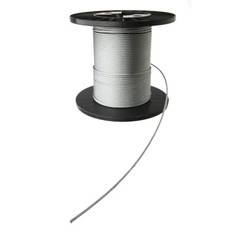 Galv Stålwire, 6 mm, 6x12+7FC, 25 meter - MichLar - 25 meter