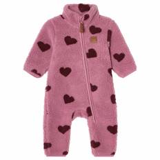 Kuling Austin Pile Fleeceoverall Hearts  98 cm  Lila  98 cm  Unisex