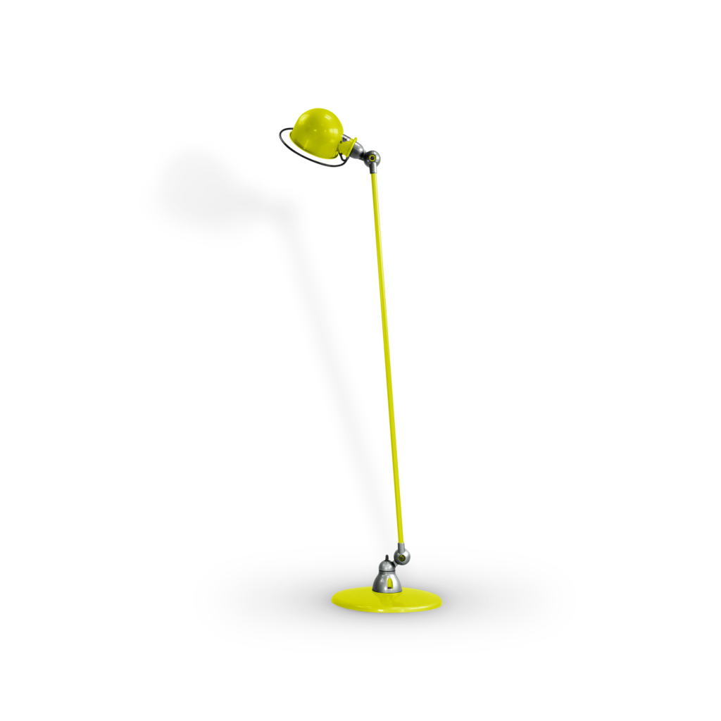 Loft D1200I gulvlampe fra Jieldé - Sulfur yellow / Blank/poleret