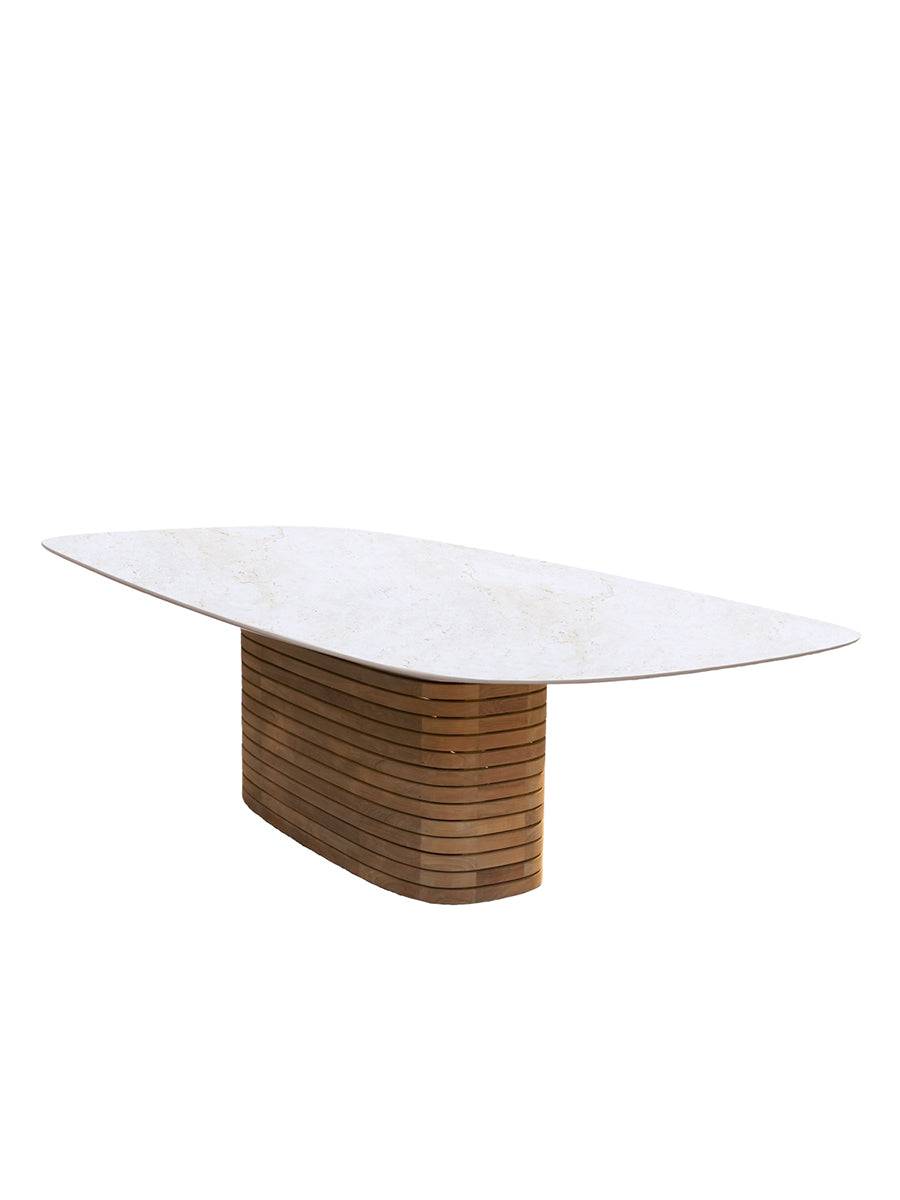 Mellow havebord, ovalt, large fra Cane-line Travertine look - Jacobsen Plus
