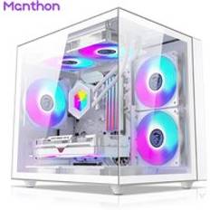 Customs Logo Oem Brand M-Atx Itx Tower Gaming Computer Pc Case With Side Tempered Glass Gaming Computer Cabinet Case