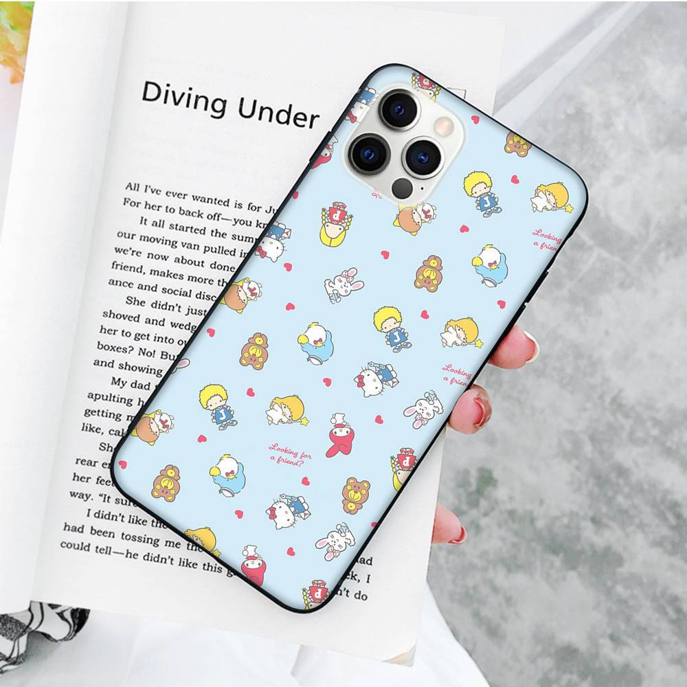 JZ6 Sanrio CartoonBlack Sofe Case for Xiaomi Poco X6 X4 M5 M6 F5 F6 C65 C55 C50 C51 C40 Pro Redmi 14C A3X 13C 12C 11T 10A 9C Note 7 6 8A Plus Xiaomi Poco F6 harlekin