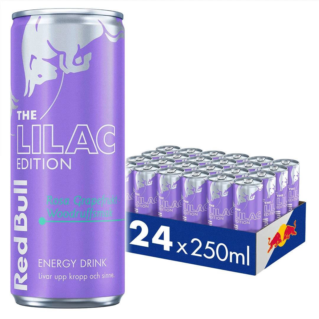 24 X Red Bull Energidryck 250 Ml Lilac Edition - Rosa Grapefrukt