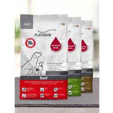3 x 5 kg Adult Mix - PLATINUM hundefoder - Kylling, okse og iberico