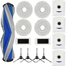 TEMU T30 Omni & T30 Pro Omni Replacement Parts Set: 1 Main Brush, 4 Side Brushes, 2 Filters, 4 Mop Pads, 4 Dust Bags - Suitable For T30 Omni And T30 Pro Omni Vacuums