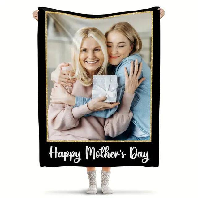1pc Gifts For Mom Blanket Customized Pictures With Photos Blankets Anniversary Mom's Gift We Love You Throw Blanket 75x100cm