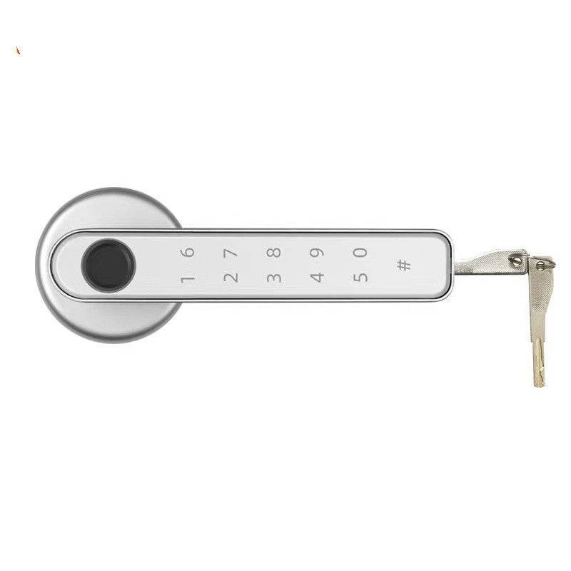 Glass Room Door Indoor Wooden Door Fingerprint Lock Bluetooth Lock - TY196silver