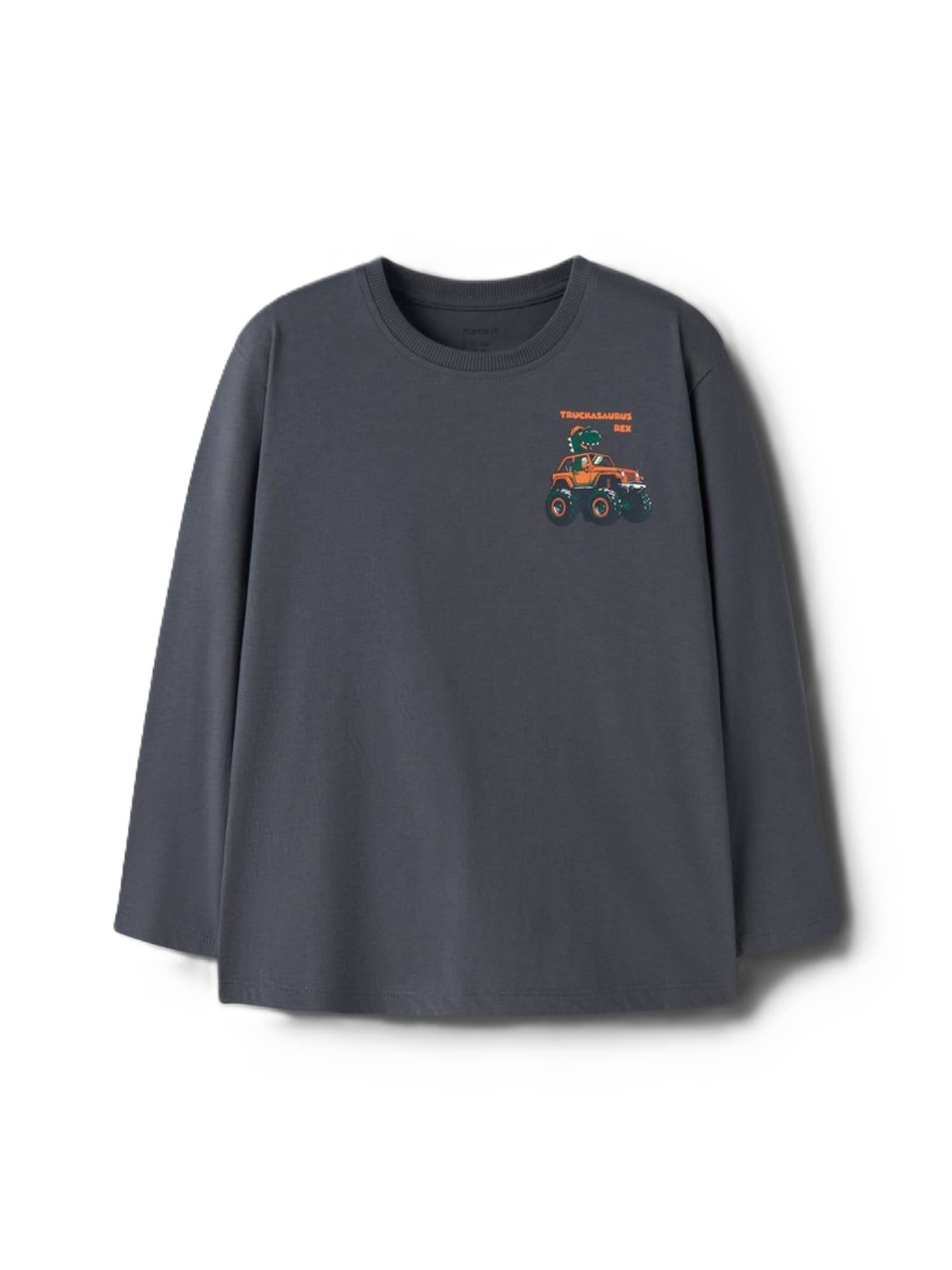 NAME IT Shirts 'NMMVELIX'  natblå / mørkegrøn / orange / hvid-meleret