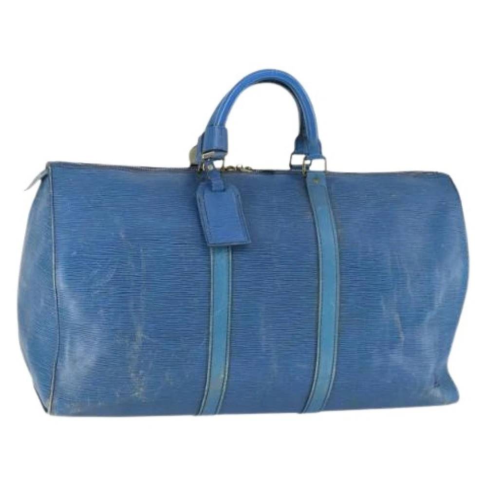 Louis Vuitton Vintage Pre-owned Læder Weekendtaske - Vintage - Dame - Blå - ONE SIZE - Læder