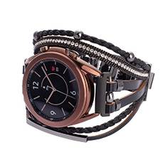 KONAFEI Armband Kompatibel mit Samsung Galaxy Watch 7/FE/6/5/4/3/Active 2 40mm 44mm/Watch 5 Pro 45mm/Galaxy Watch 6&4 Classic 43/47mm/42/46mm/Watch 3 41mm, 20mm Lederarmband Metallschließe Strap