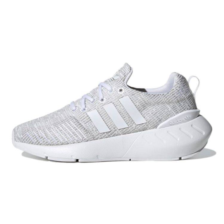 Adidas Swift Run 22 Stort Barn Vit Grå Barn Sneakers Molnvit Grå-Två Kärnsvart GW8175 39⅓