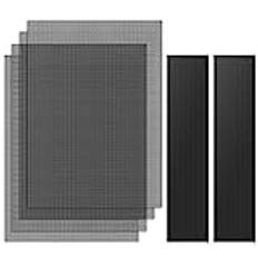 MoKo 400x300mm DIY PC Case Dust Mesh Filter, [4 Pack] PVC Dustproof Magnetic Dust Filter Cover, PC Mesh Grill with Magnetic Frame Strip Computer Cooler Fan Dust Filter for Computer PC Case, Black