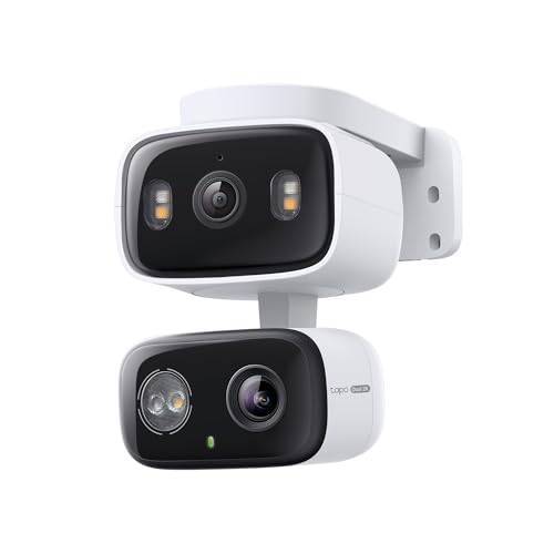 Tapo Security Camera/Pet Camera for Indoor and Outdoor Use, 2K 3MP Dual Lens, 360° Pan/Tilt, 125° Wide Angle, AI Detection, Full Color Night Vision, I