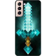 Samsung Galaxy S21 Gennemsigtig cover Minecraft sværd