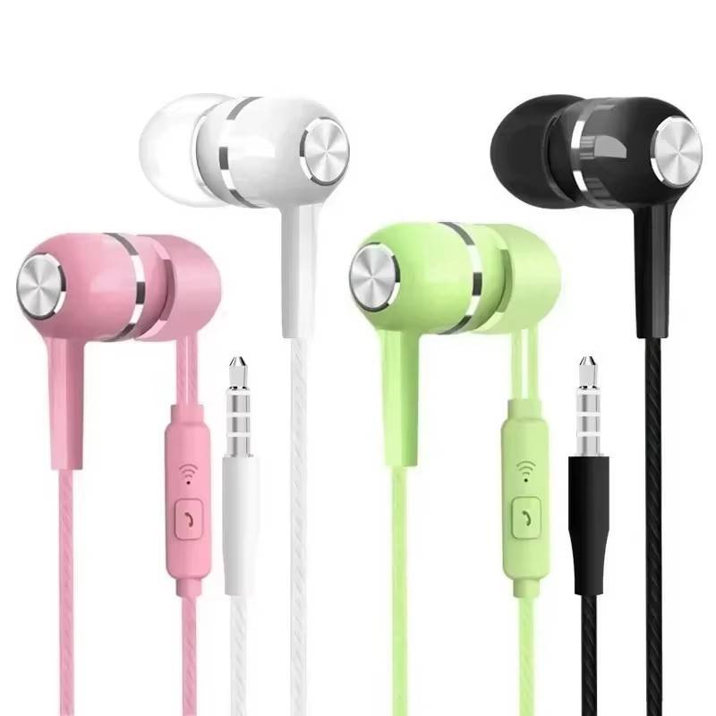 1/2/3/4Pcs Universal 3.5mm Wired Headphones Sport Earbuds with Bass Phone Earphones Stereo Headset with Mic volume control