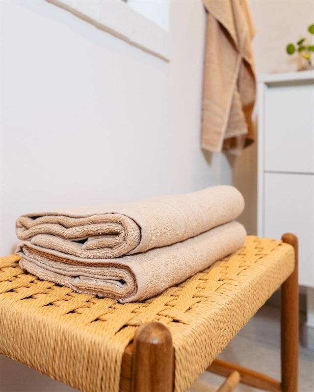 Bambus Håndklæder Beige (4 Pak)