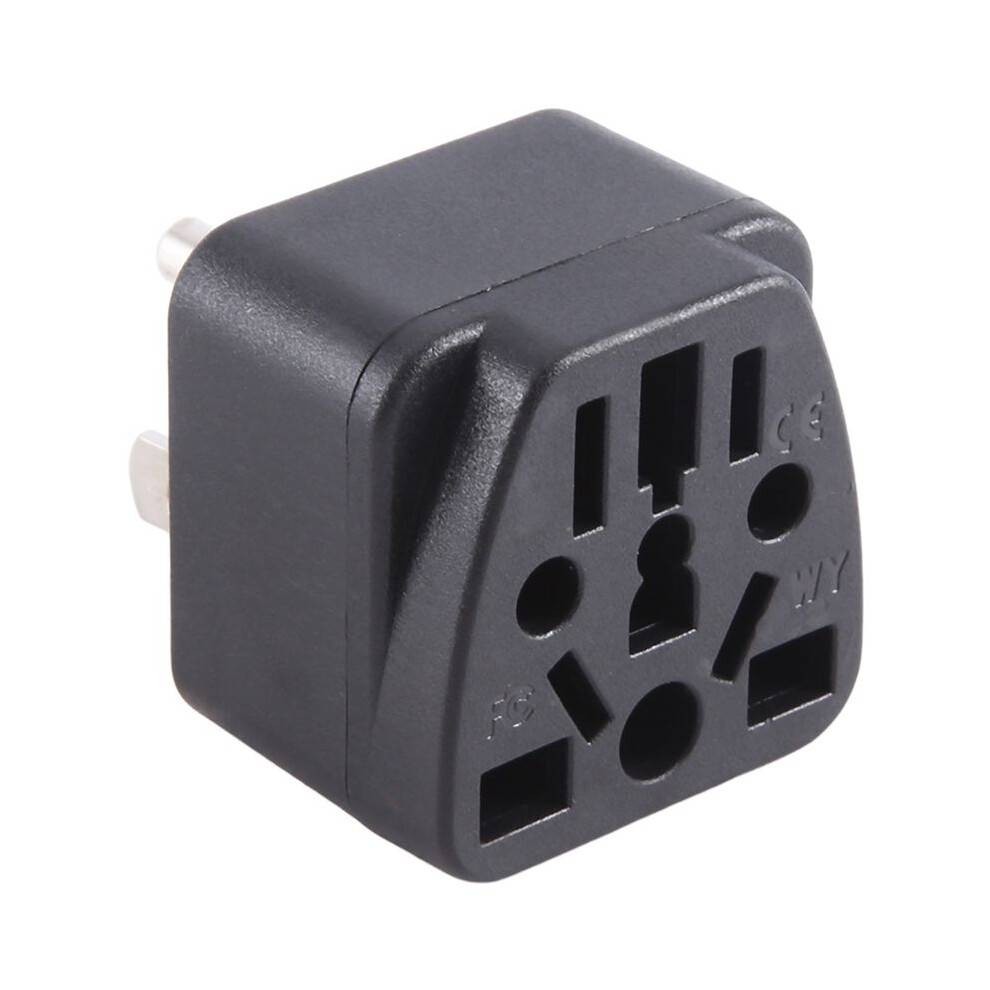 US Travel Plug Adapter EU/UK/AU/In/CN/JP/Asia/Italy/Brazil to USA (Type B), 3 Prong USA Plug, Charger Converter Black