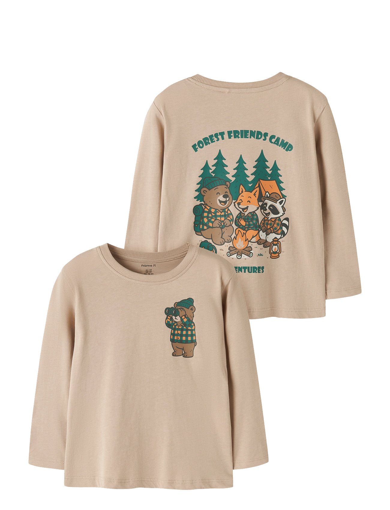 name it Nmmvelix Ls Nreg Top - Beige - 104