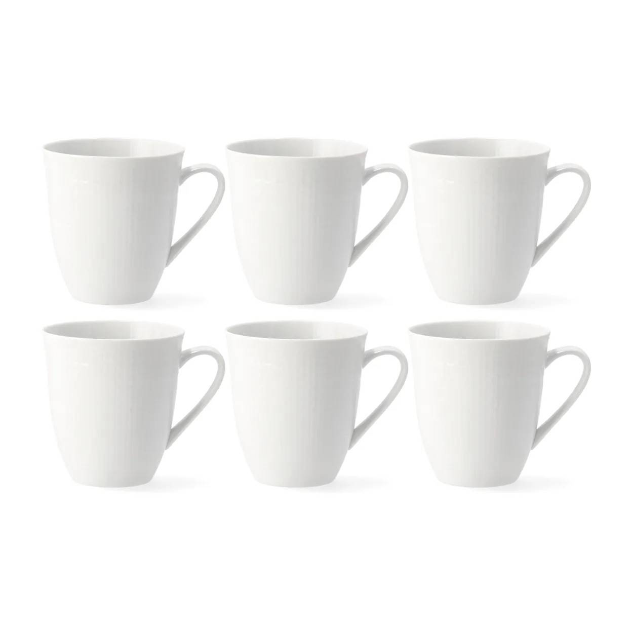 Rörstrand Swedish Grace mugg 50 cl, 6-pack snö (vit) - Vit