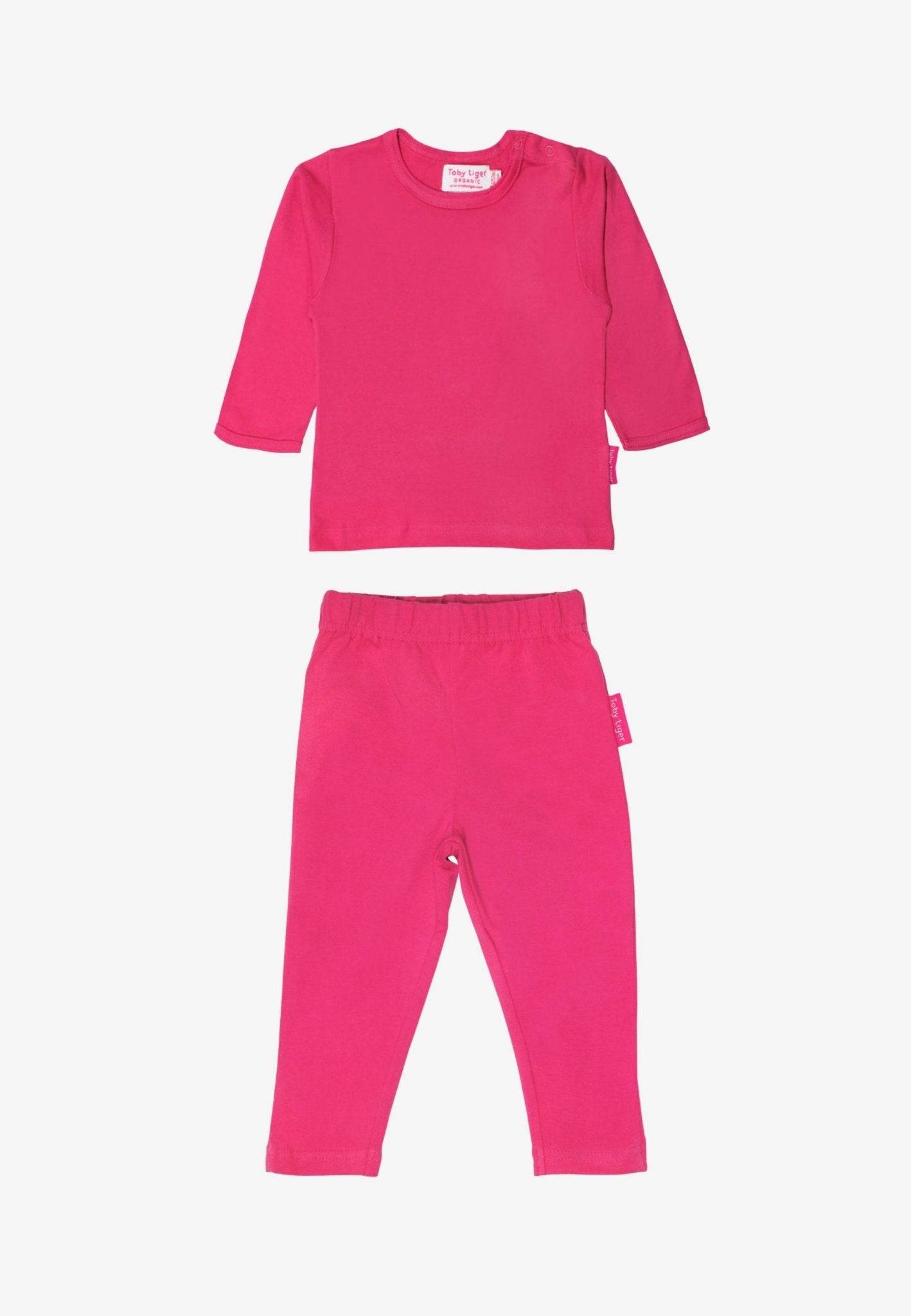 Organic Pink Basic Long-Sleeved T-Shirt & Leggings Bundle - 7-8y / 128cm 5-6y / 116cm