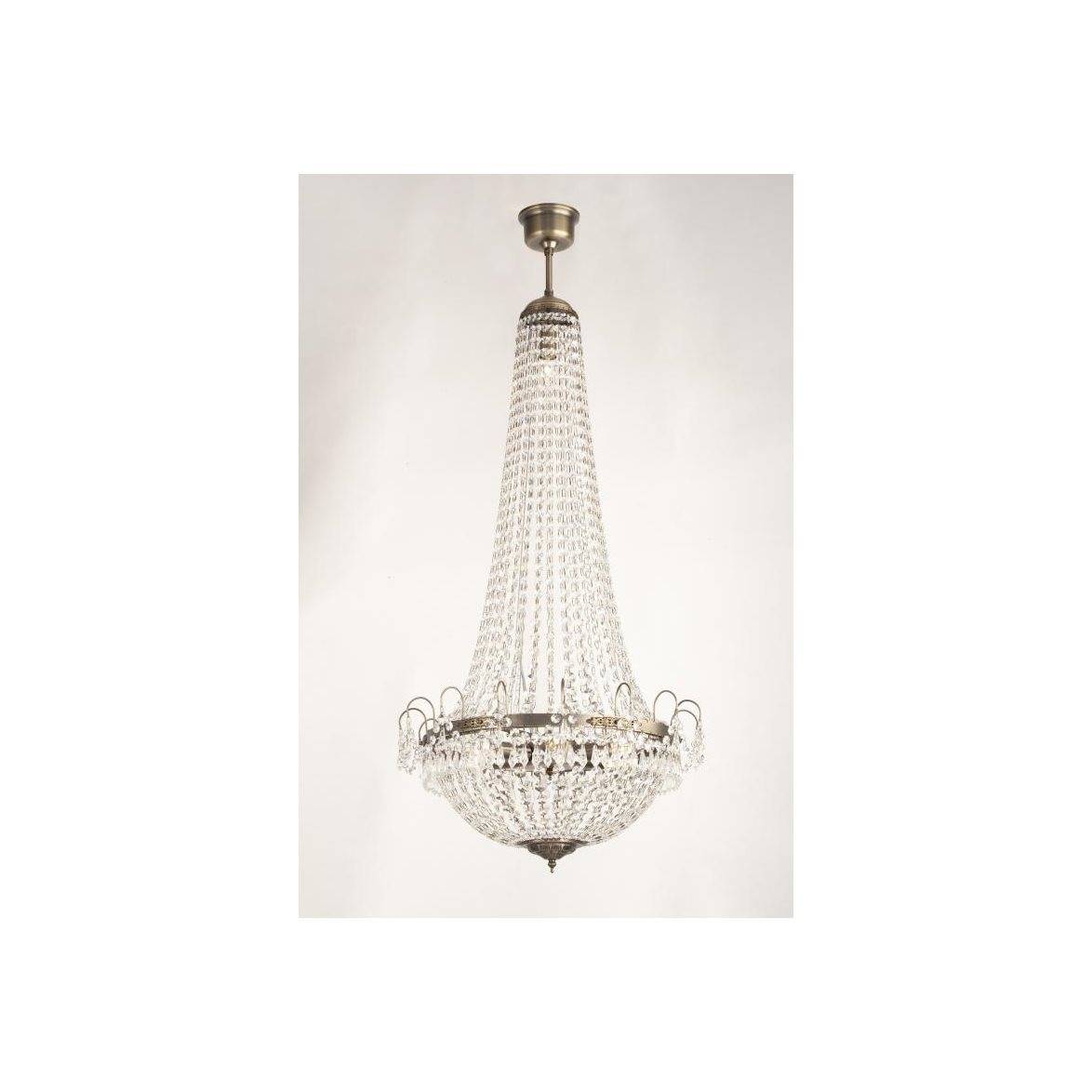 Norrsken Design Kristallkrona Lang Antikmässing 47cm
