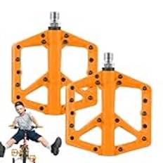 Vägcykelpedaler, platta mountainbikepedaler, förstorade halkfria pedaler för cyklar – färgglada cykelfotstöd, rostfria, vattentäta stegplattformar för hopfällbara elcyklar från Roa