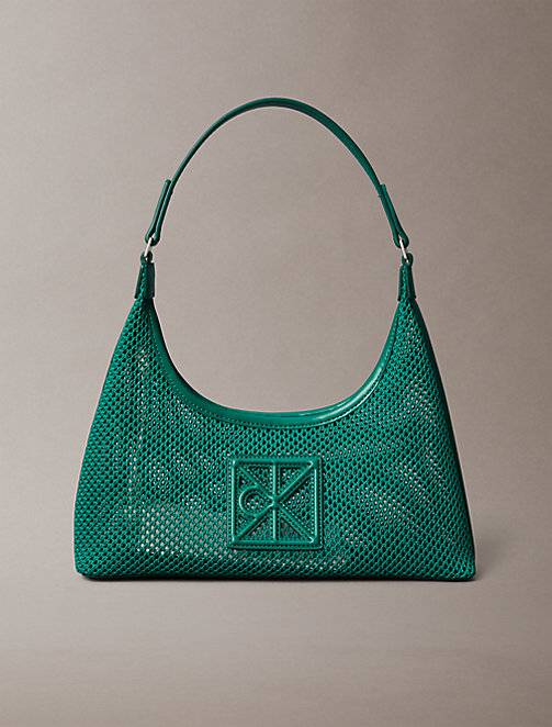 Calvin Klein  Emblem Logo Mesh Shoulder Bag