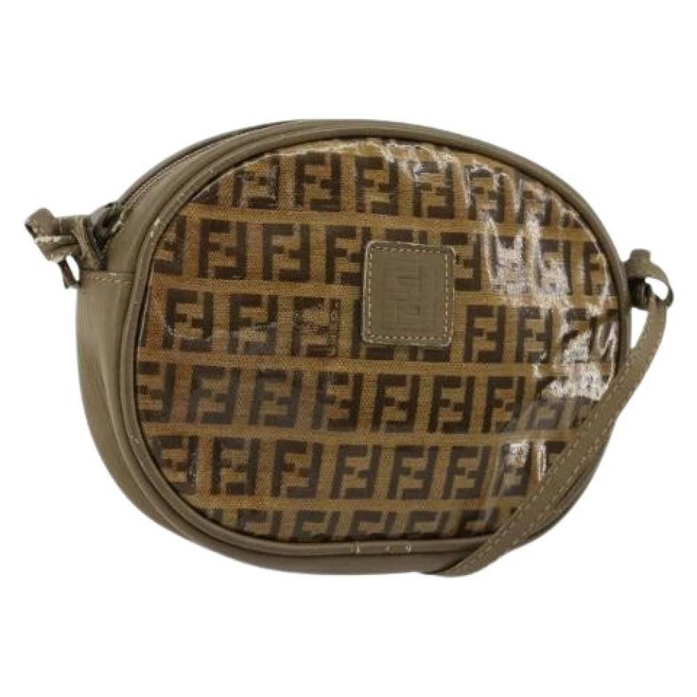 Fendi Vintage Pre-owned Vintage Zucchino Canvas Shoulder Bag - Vintage - Dame - Brun - ONE SIZE - Uld