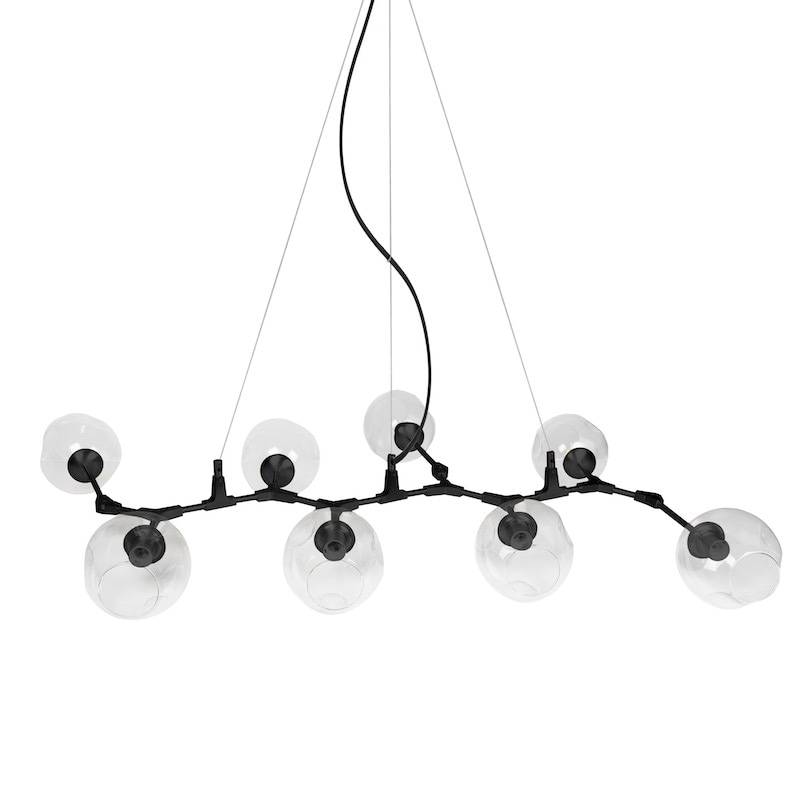 Norrmalms Elektriska Eden taklampa svart/klart glas
