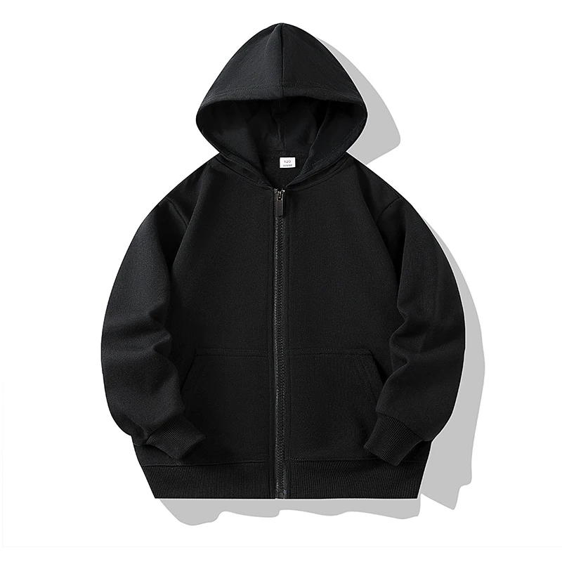 CoolKids – Tuff & varm – Hoodie med dragkedja Svart / 140 (7-8 år) | Pedagogiska Träleksaker