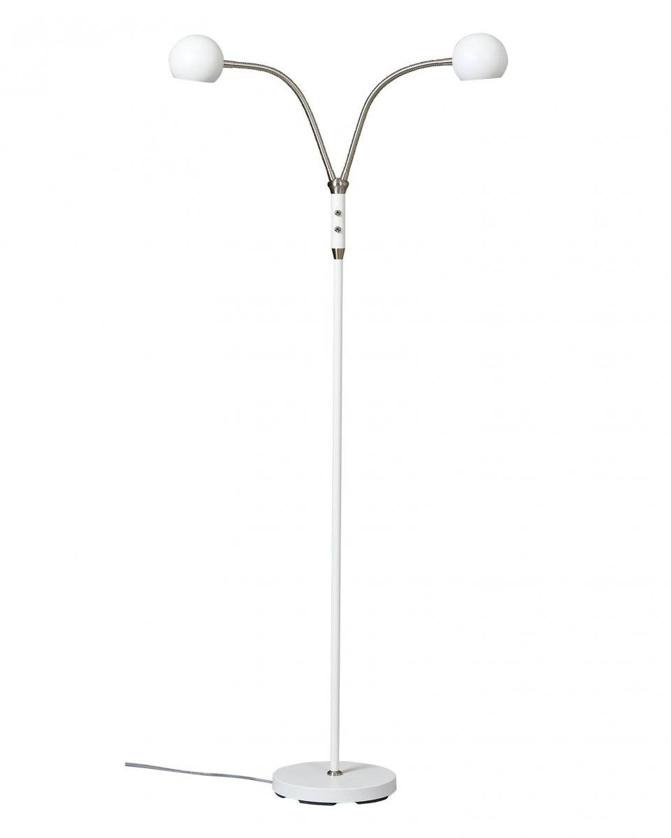 Golvlampa Fladen Dubbel, Vit