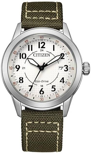Citizen Herreur AW1870-08A Hvid/Læder Ø40 mm