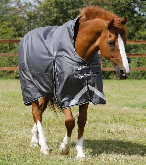 Premier Equine Buster Hardy Turnout dækken 0g - Wither Pressure Relief - 7,3" - 165cm, Grå